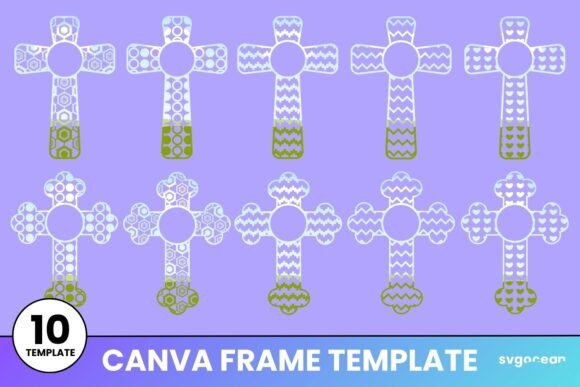 Cross Monogram Canva Frames: Elevate Your Digital Designs