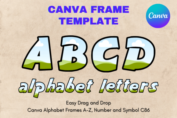 Designing with Canva Letters Frame Alphabet Template_86