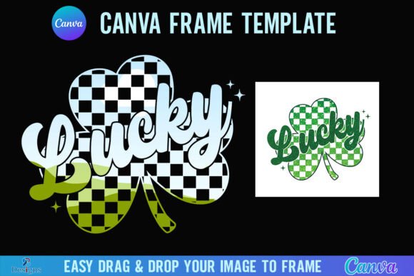 Lucky St Patricks Canva Checkered Clover: Your Festive Design Shortcut