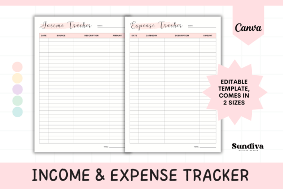 Manage Money Confidently with the Income & Expense Tracker Sheet Canva 2