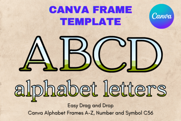 Mastering Custom Typography with Canva Letters Frame Alphabet Template_56