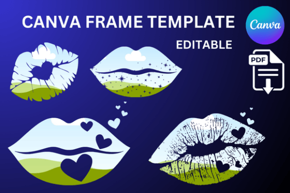 Mouth Kiss Lips Canva Frames: A Designer's Playful Edge