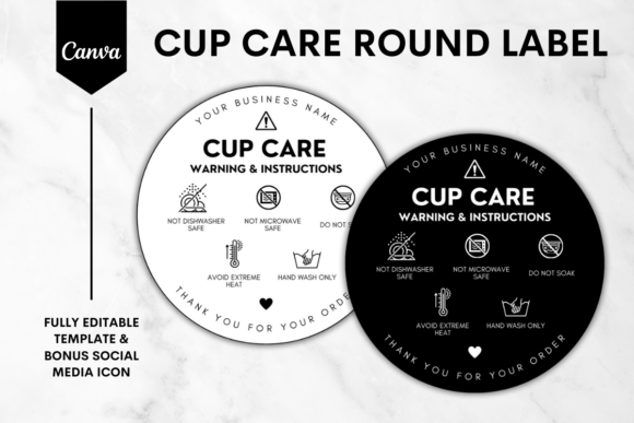 Practical Cup Care: Using Canva Template 4