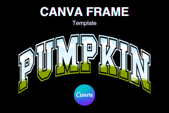 Pumpkin Canva Frame Varsity Sport Photo: A Seasonal Design Asset