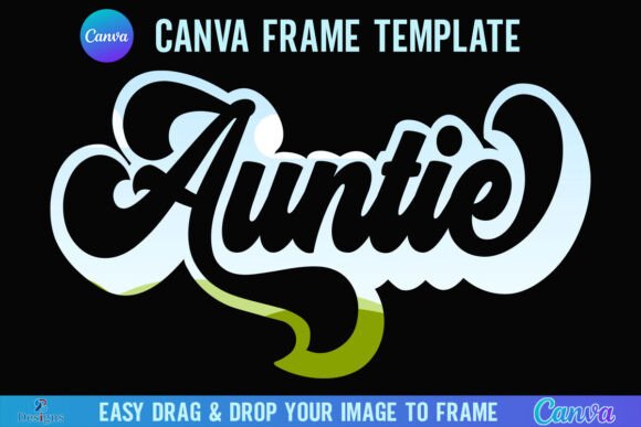 Retro Auntie Canva Frame Template: Vintage Flair for Modern Creators
