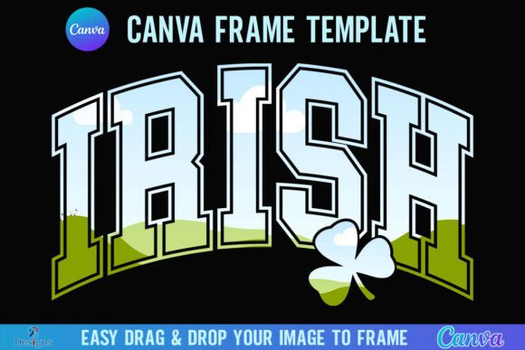 St Patricks Irish Canva Frame Varsity: A Festive Design Asset