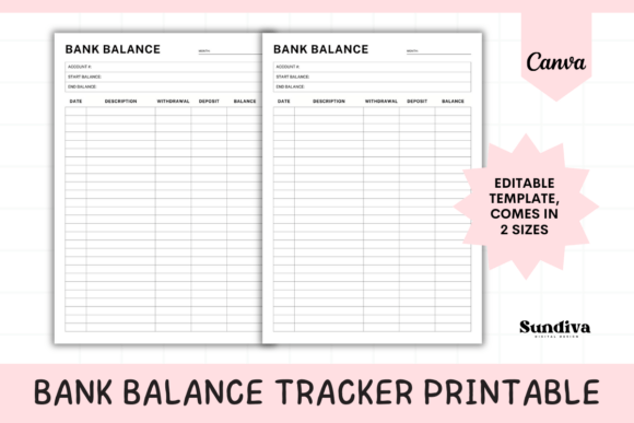 Take Control of Your Finances with Editable Bank Balance Tracker Sheet 3