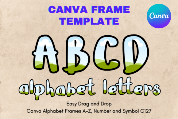 Unlock Creative Potential with Canva Letters Frame Alphabet Template127