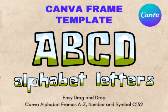 Unlocking Creativity with Canva Letters Frame Alphabet Template132