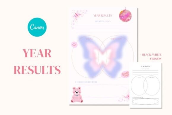 Year Results Planner: A Versatile Canva Template for Annual Reviews